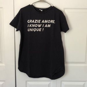 barely used, dark grey t shirt from zara kids